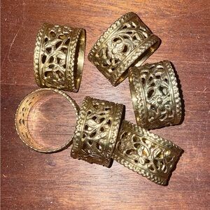 Vintage napkin rings set of 6